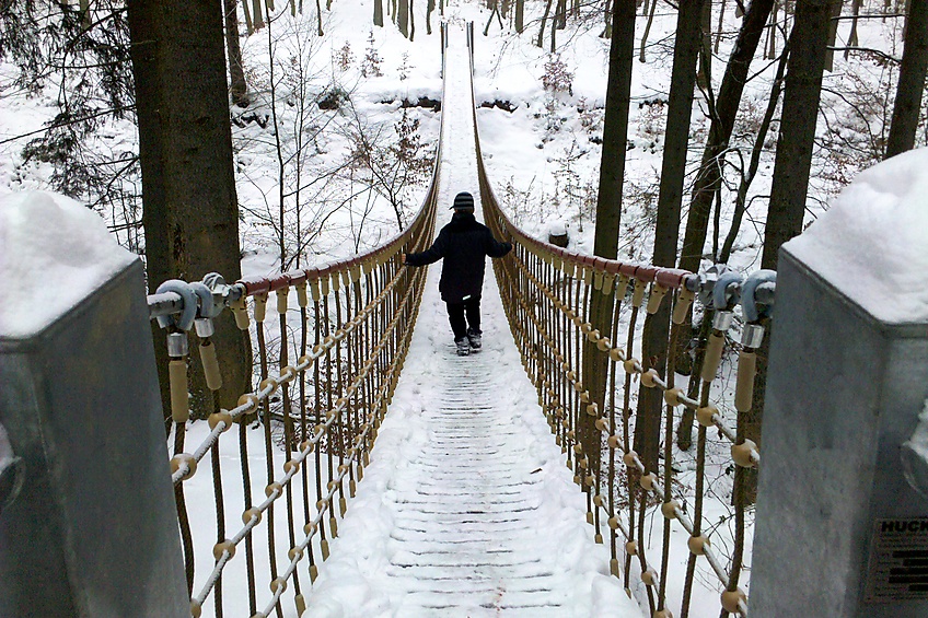 Haengebr?cke im Winter