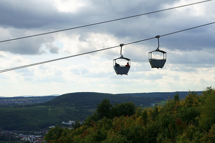 Kabinen der Seilbahn